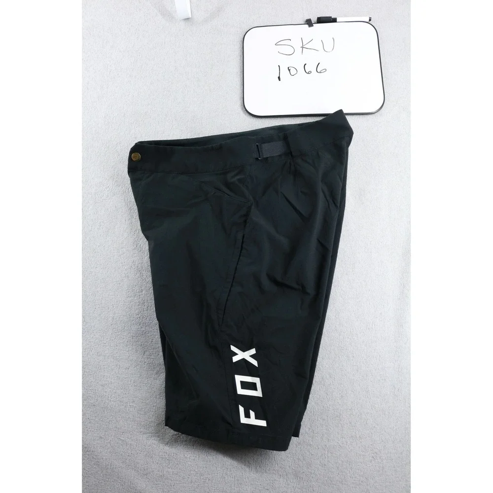 Fox Racing Ranger Shorts Mens 34 Black Mountain Bike MTB Cycling Logo 1066